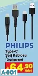 PHİLİPS TYPE-C ŞARJ KABLOSU PHİLİPS TYPE-C ŞARJ KABLOSU